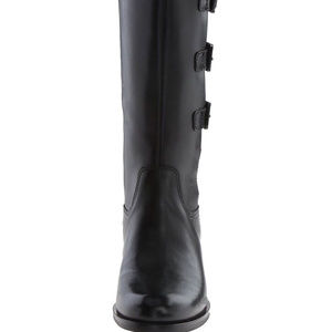 ECCO Sullivan Black High Cut Leather Buckle Boots